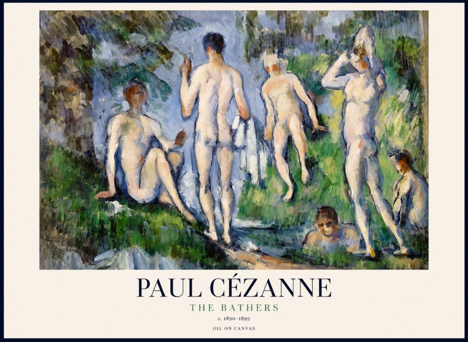 Paul Cézanne The Bathers No1 - Plakát