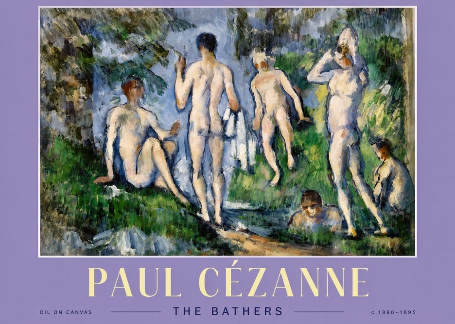 Paul Cézanne The Bathers No4 - Plakát