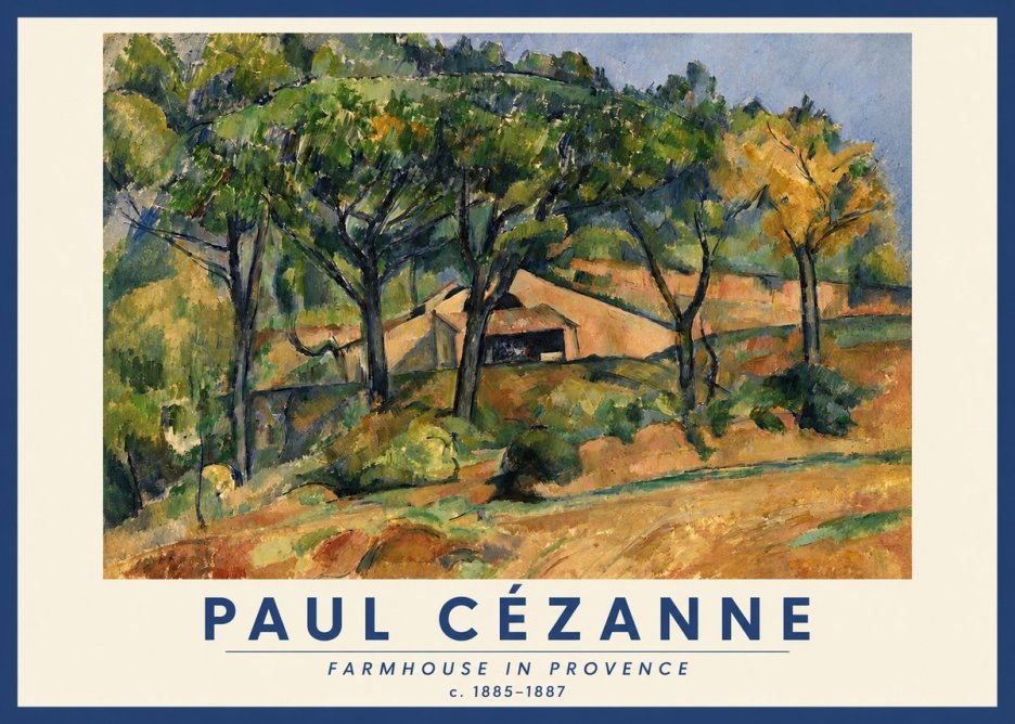 Paul Cézanne Farmhouse in Provence No2 - Plakát