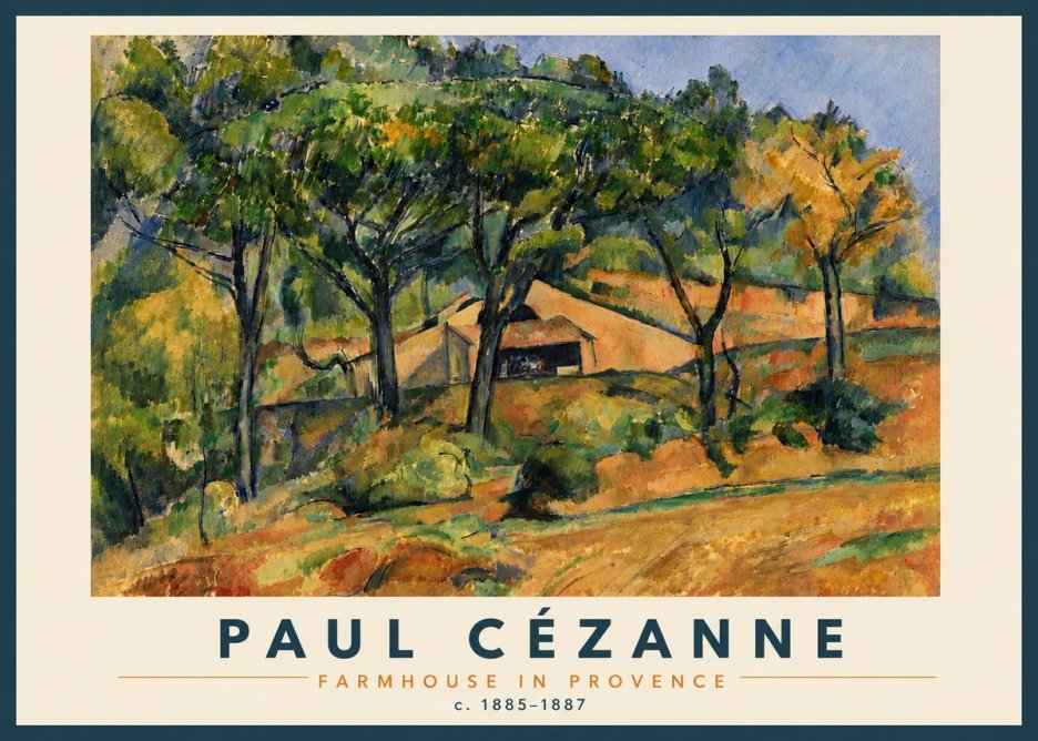 Paul Cézanne Farmhouse in Provence No5 - Plakát