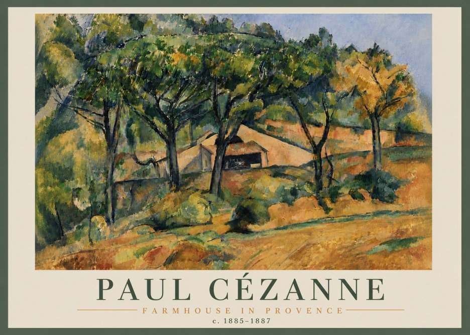 Paul Cézanne Farmhouse in Provence No6 - Plakát