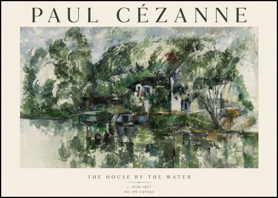 Paul Cézanne The House by the Water No1 - Plakát