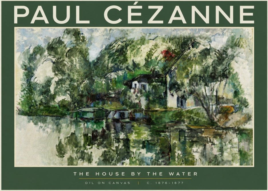 Paul Cézanne The House by the Water No2 - Plakát
