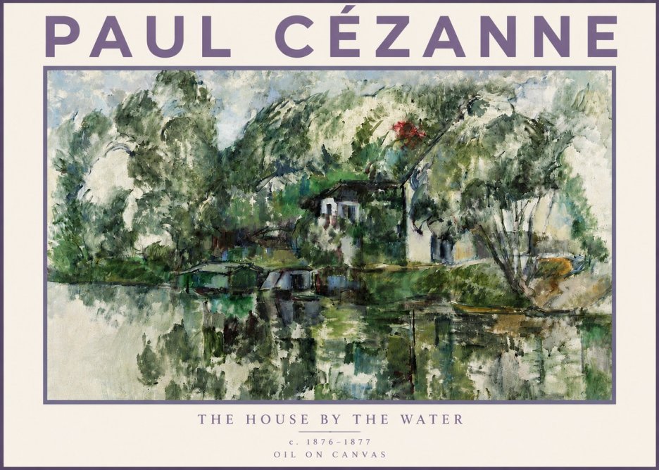 Paul Cézanne The House by the Water No3 - Plakát