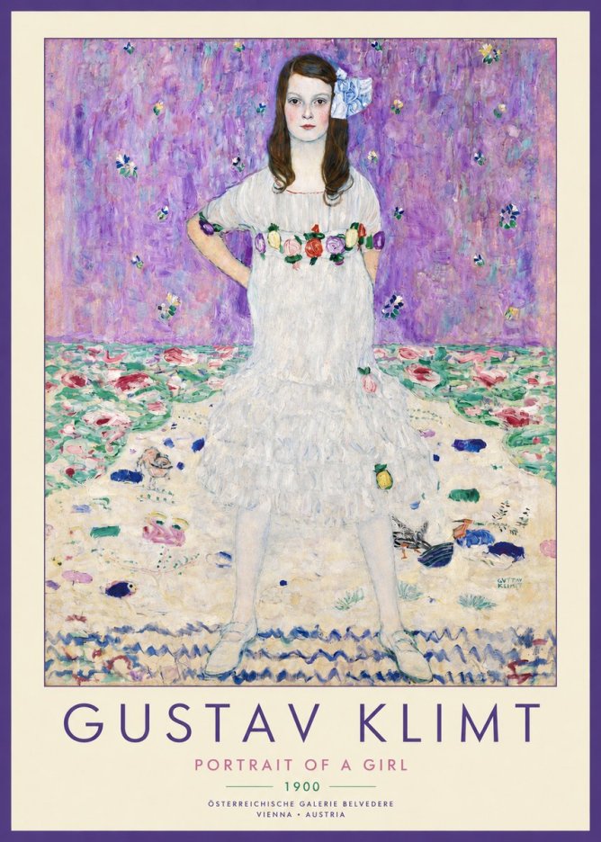 Klimt Portrait of a Girl No2 - Plakát