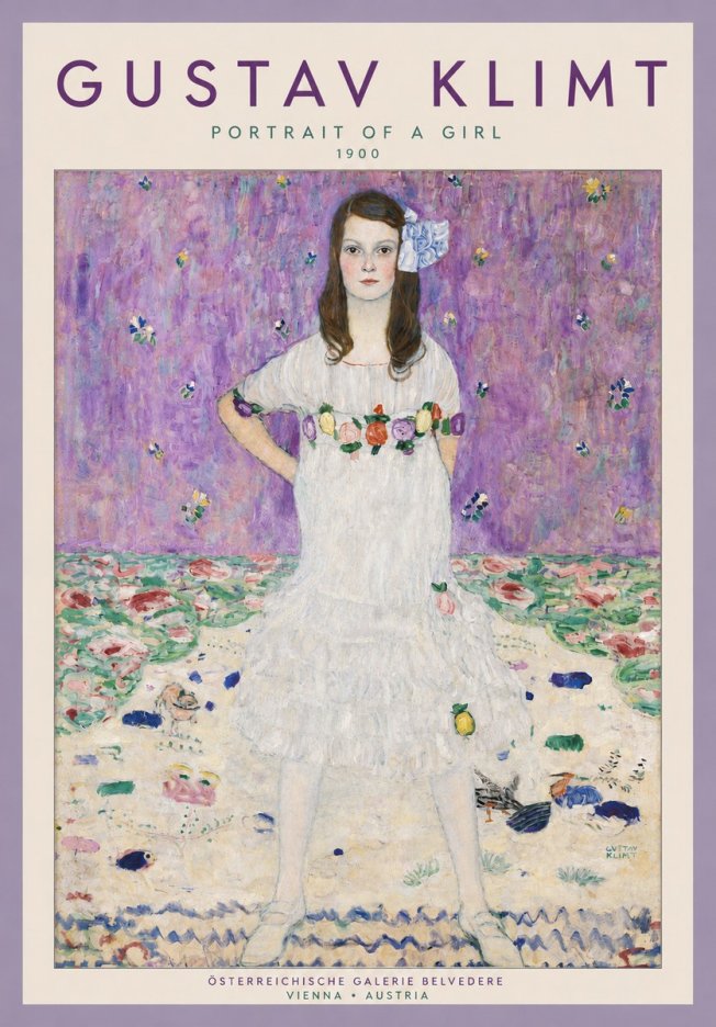 Klimt Portrait of a Girl No4 - Plakát