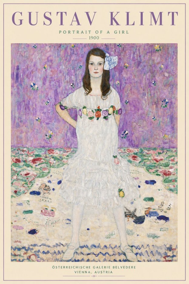 Klimt Portrait of a Girl No6 - Plakát
