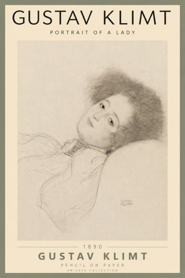Klimt Portrait of a Lady No2 - Plakát