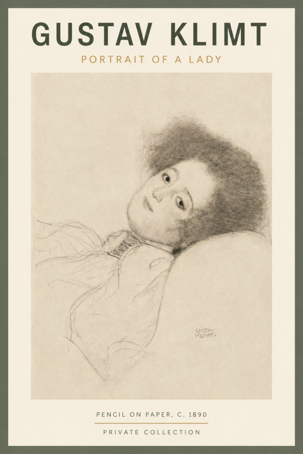 Klimt Portrait of a Lady No4 - Plakát