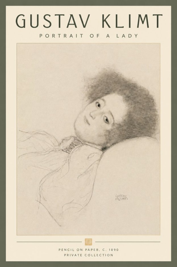 Klimt Portrait of a Lady No5 - Plakát