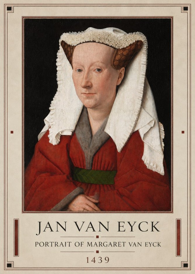 Jan van Eyck Portrait of Margaret Van Eyck II No1 - Plakát