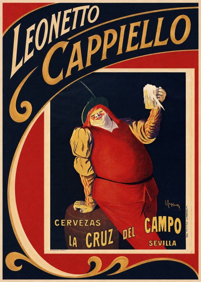 Leonetto Cappiello Cervezas La Cruz Del Campo No2 - Plakát