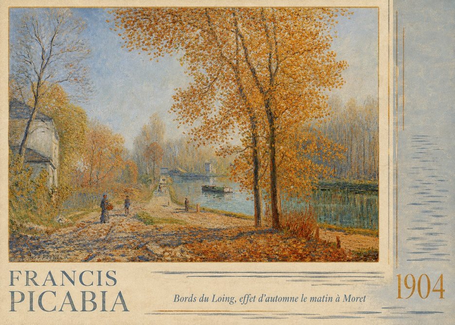 Francis Picabia Bords Du Loing, Effet D'automne Le Matin À Moret No4 - Plakát