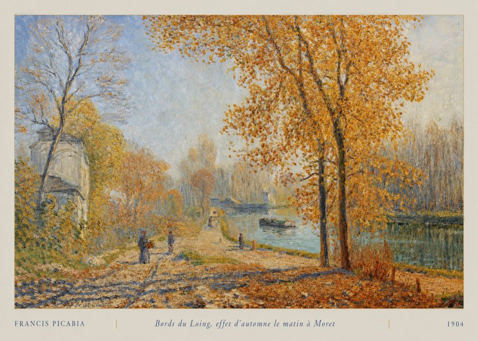 Francis Picabia Bords Du Loing, Effet D'automne Le Matin À Moret No5 - Plakát