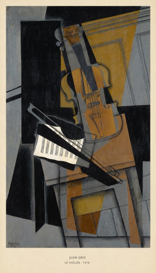 Juan Gris Le Violon No5 - Plakát