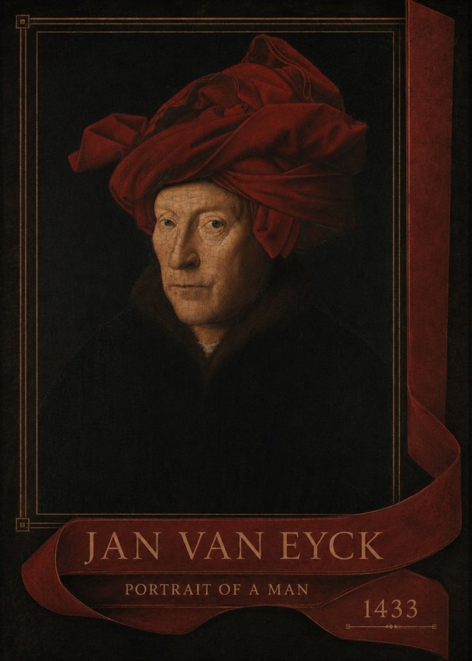 Jan van Eyck Portrait of a Man II No4 - Plakát