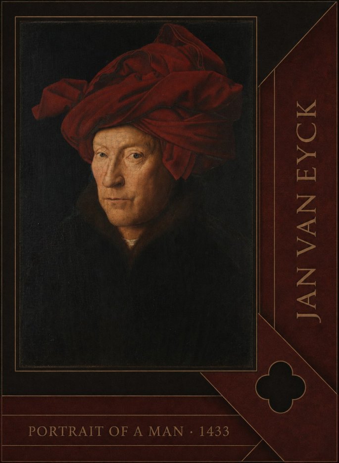 Jan van Eyck Portrait of a Man II No6 - Plakát