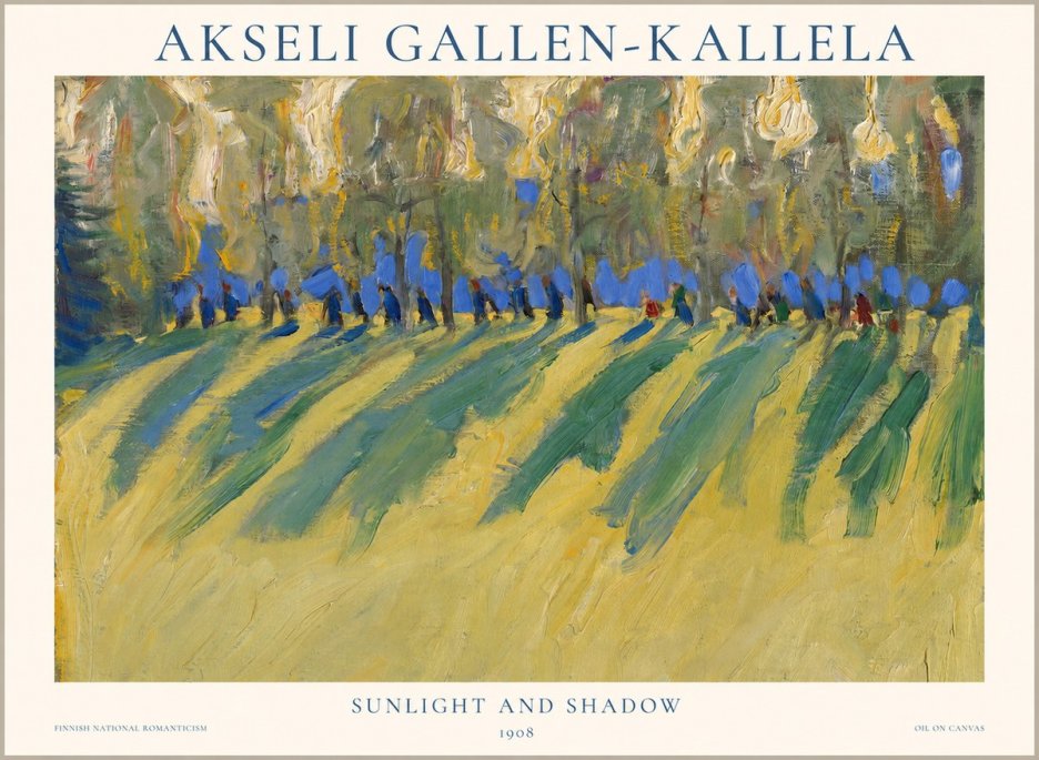 Akseli Gallen-Kallela Sunlit Field and Trees No2 - Plakát
