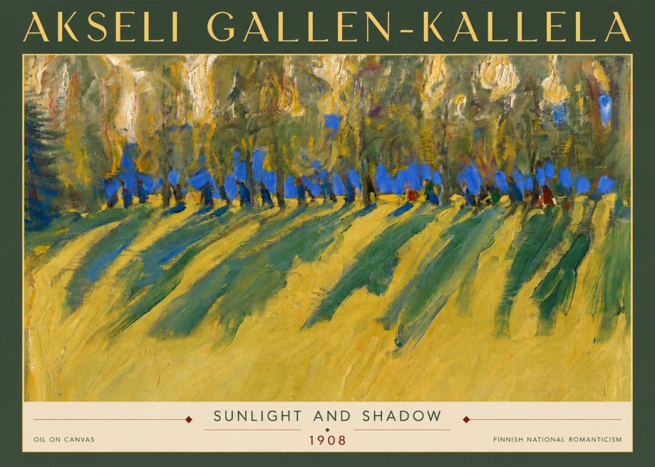 Akseli Gallen-Kallela Sunlit Field and Trees No6 - Plakát