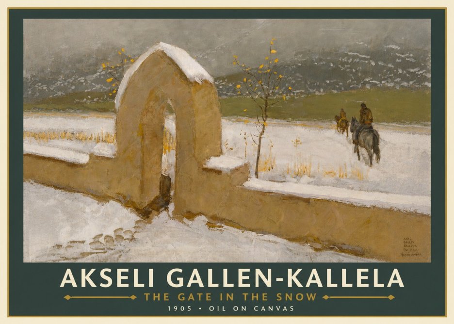 Akseli Gallen-Kallela The Gate in the Snow No3 - Plakát