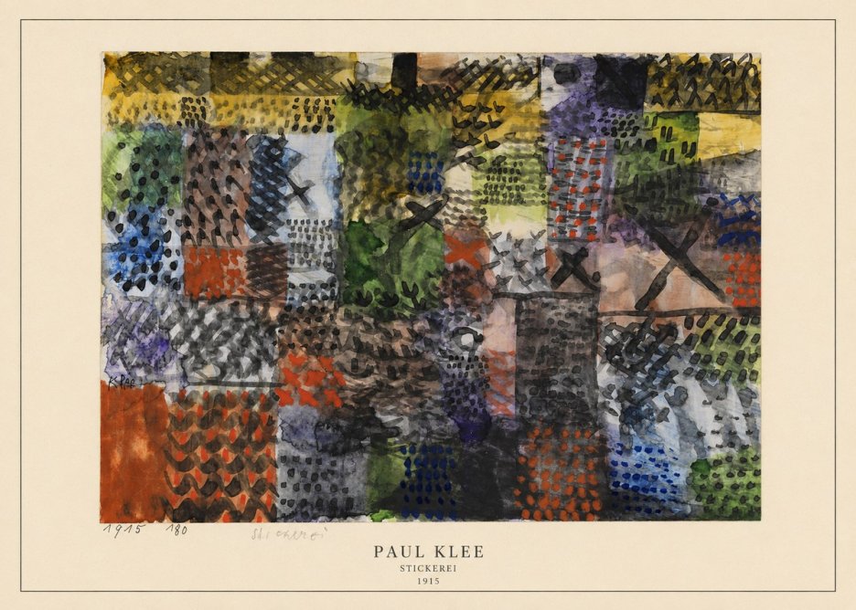 Paul Klee Stickerei No4 - Plakát