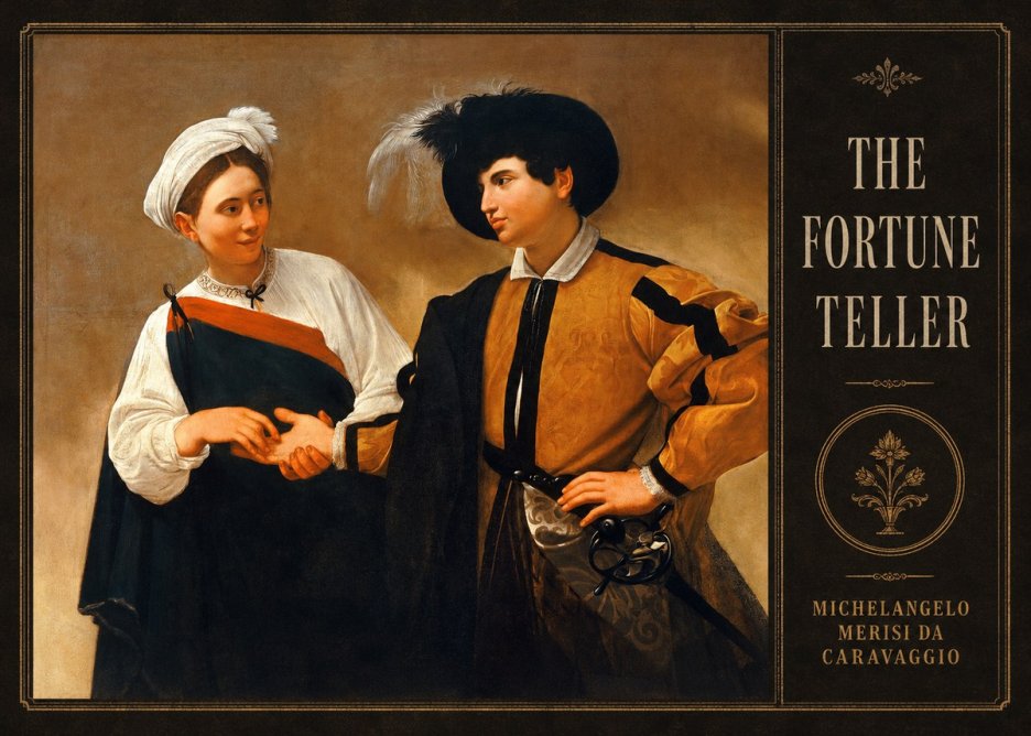 Michelangelo Merisi da Caravaggio The Fortune Teller I No4 - Plakát