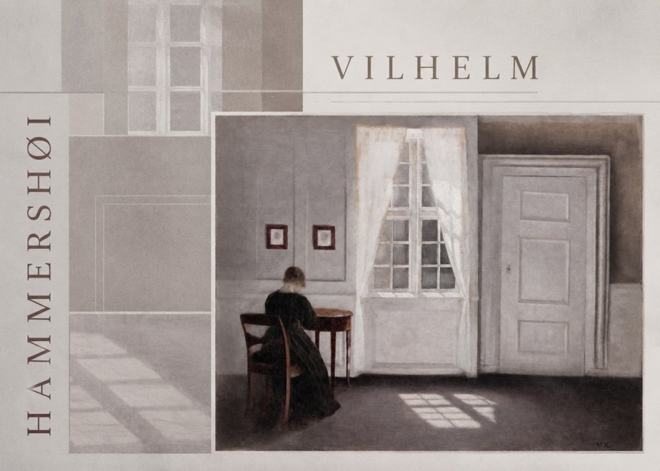 Vilhelm Hammershøi Interior with a Woman from the Back No6 - Plakát