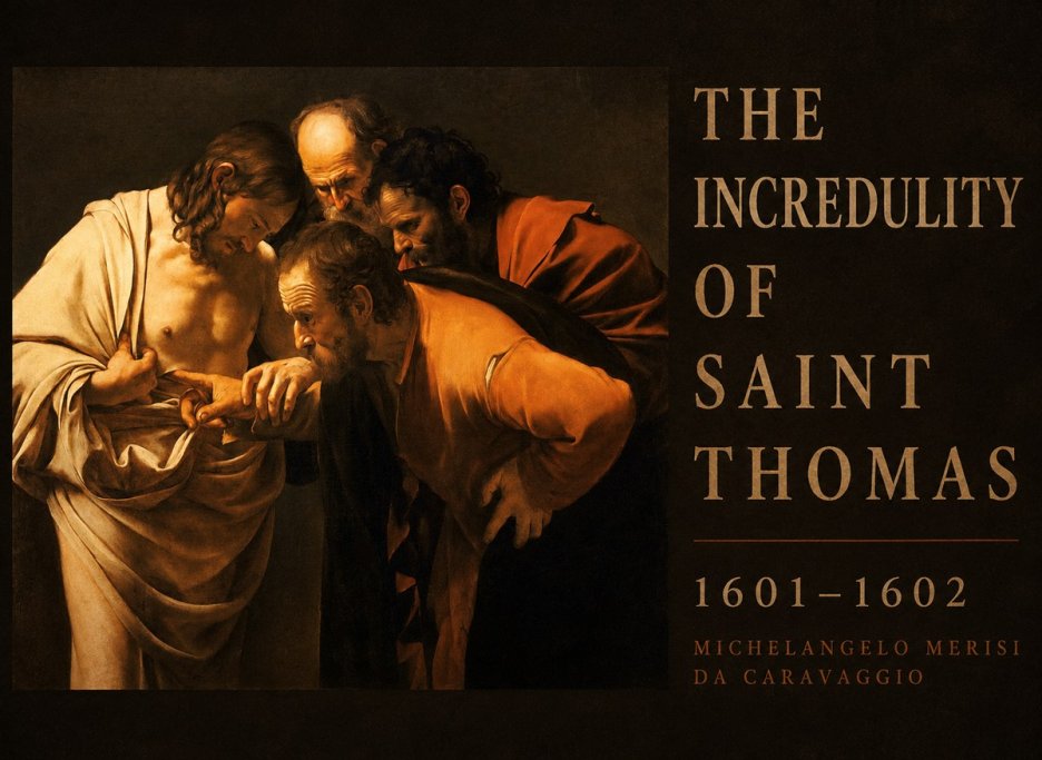 Michelangelo Merisi da Caravaggio The Incredulity of Saint Thomas II No3 - Plakát