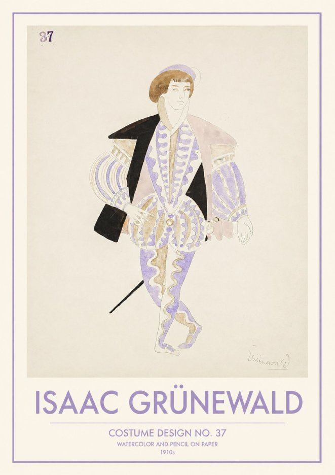 Isaac Grünewald Costume Design No. 37 No1 - Plakát