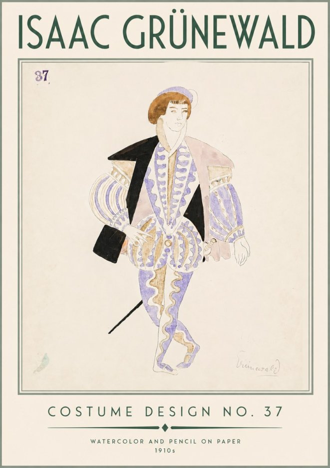 Isaac Grünewald Costume Design No. 37 No3 - Plakát