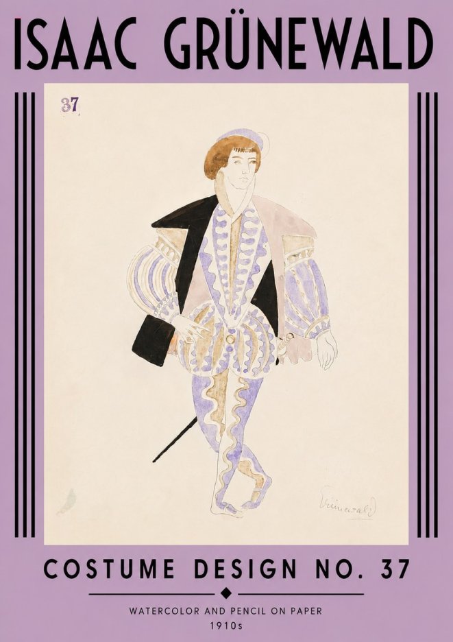 Isaac Grünewald Costume Design No. 37 No4 - Plakát