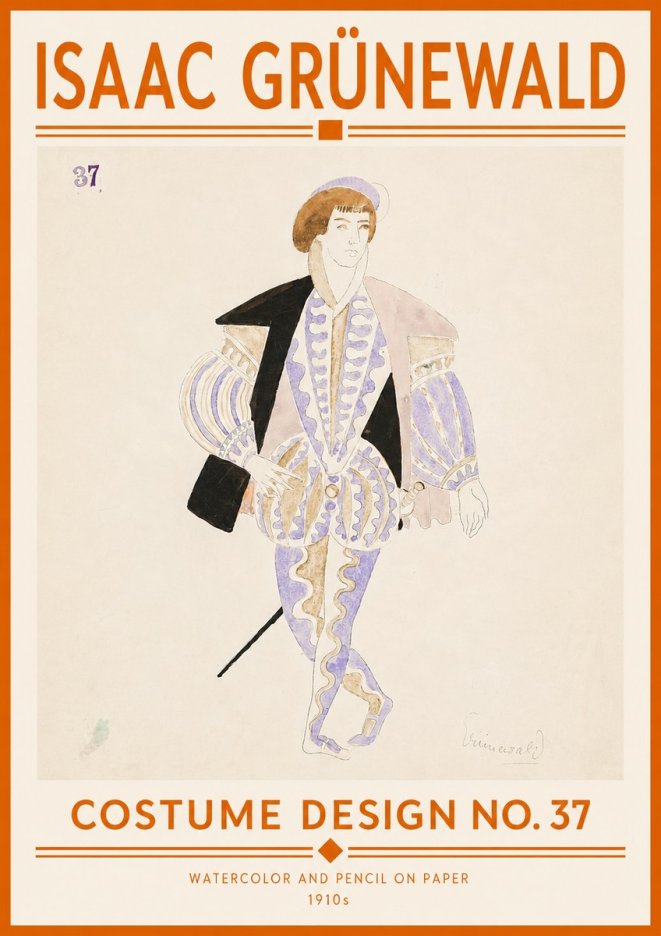Isaac Grünewald Costume Design No. 37 No5 - Plakát