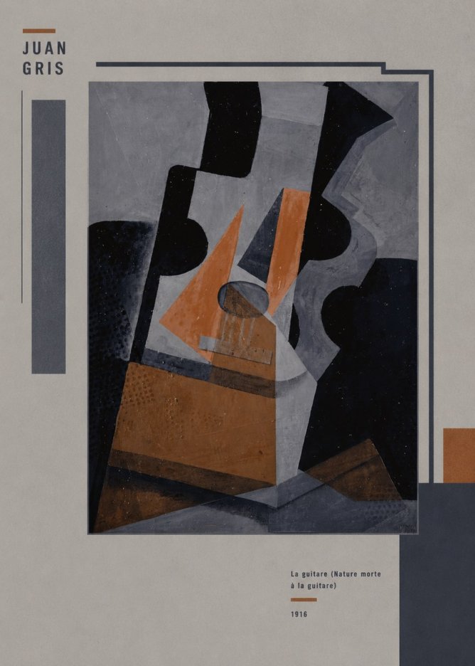 Juan Gris La Guitare (Nature Morte À La Guitare) No5 - Plakát