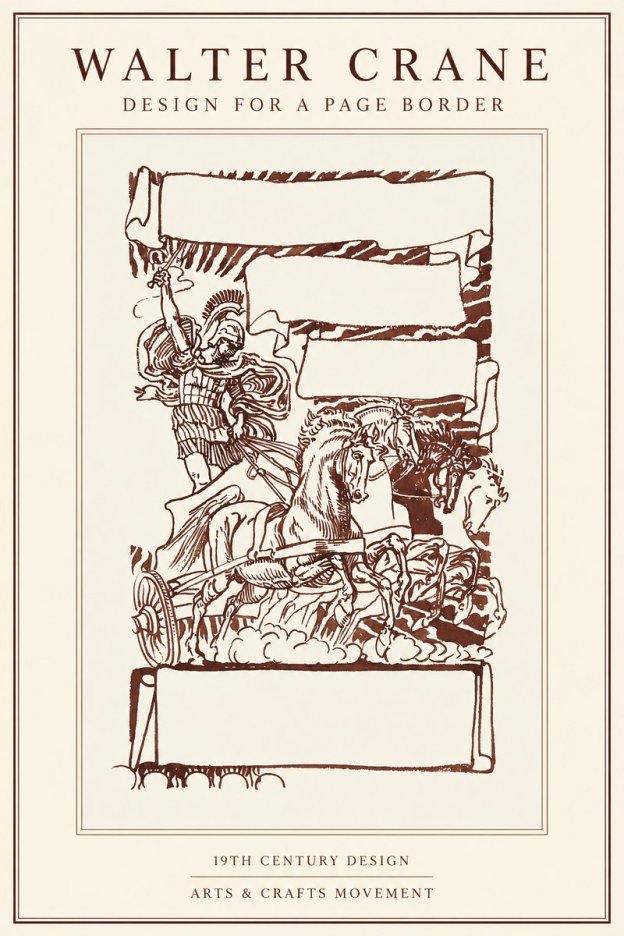 Walter Crane Design for a Page Border No1 - Plakát