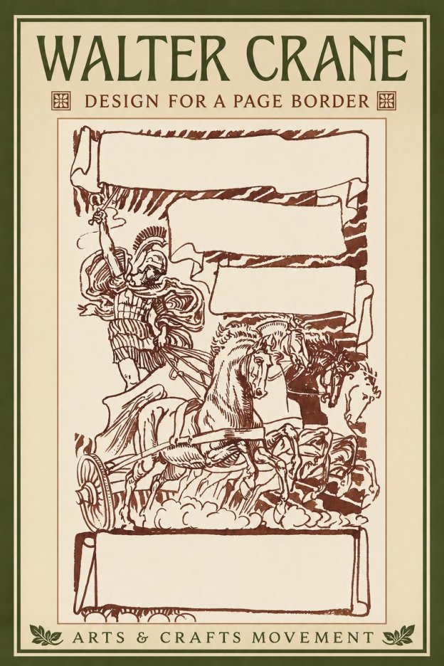 Walter Crane Design for a Page Border No2 - Plakát