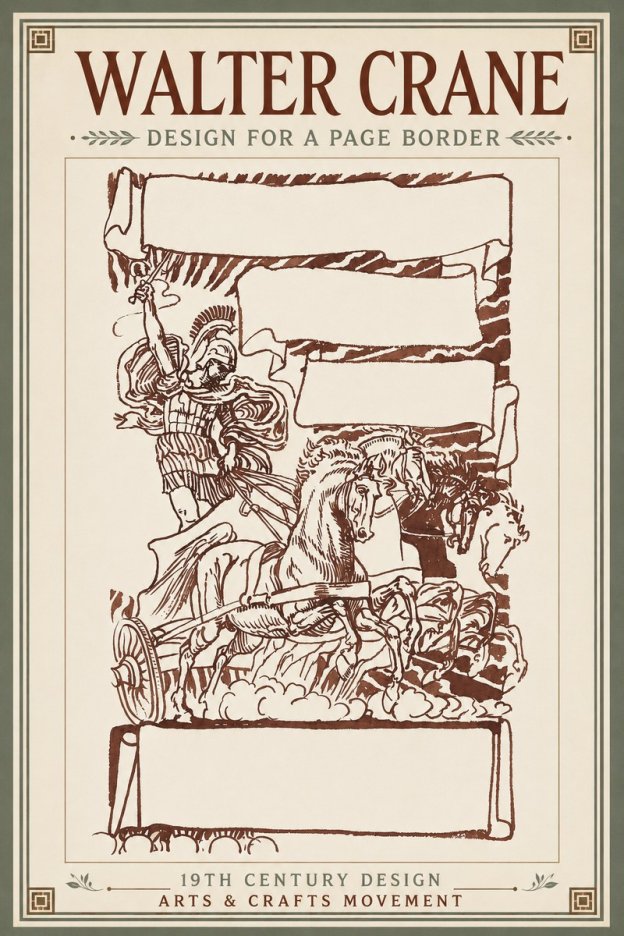 Walter Crane Design for a Page Border No3 - Plakát