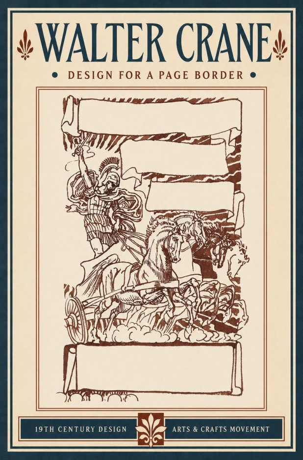 Walter Crane Design for a Page Border No4 - Plakát