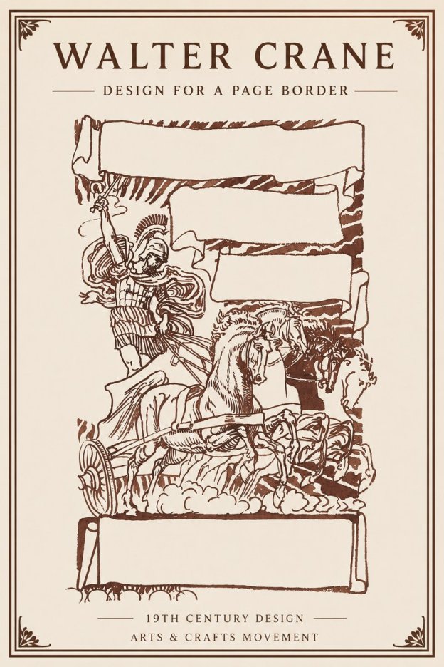 Walter Crane Design for a Page Border No5 - Plakát
