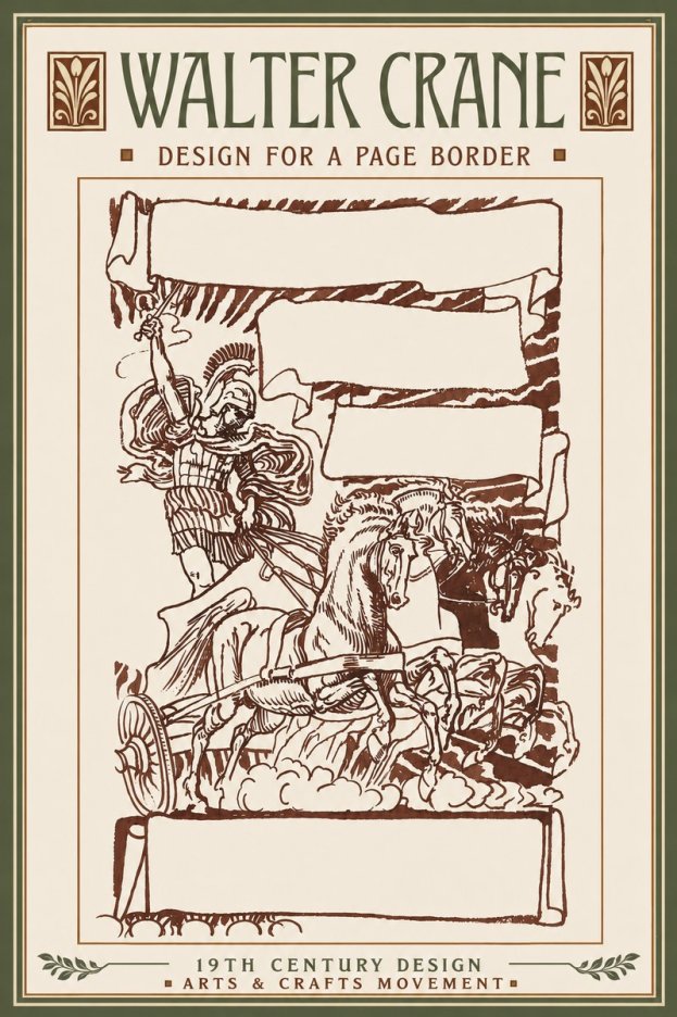 Walter Crane Design for a Page Border No6 - Plakát