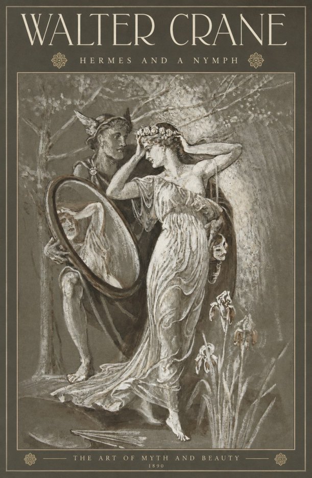 Walter Crane Hermes and a Nymph No2 - Plakát