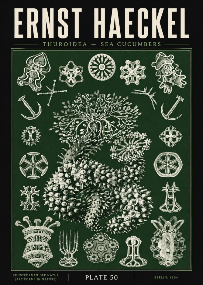 Ernst Haeckel Thuroidea - Sea Organisms No5 - Plakát