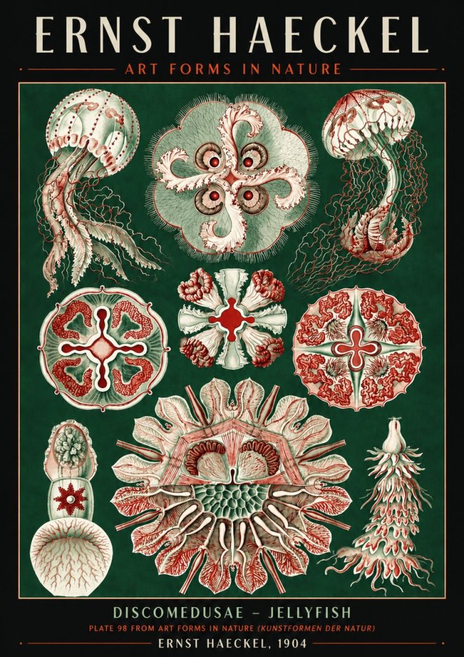 Ernst Haeckel Discomedusae - the Jellyfish No6 - Plakát