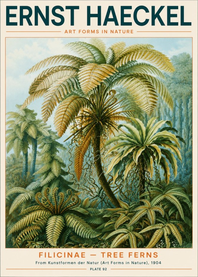 Ernst Haeckel Filicinae – Tree Ferns No3 - Plakát