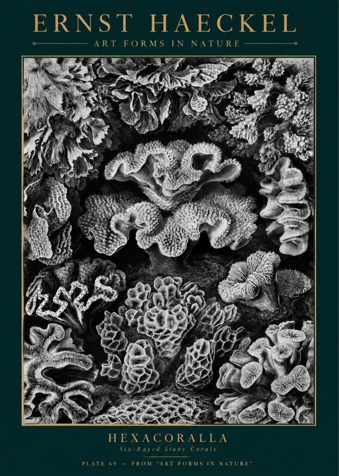 Ernst Haeckel Hexacorallia No5 - Plakát