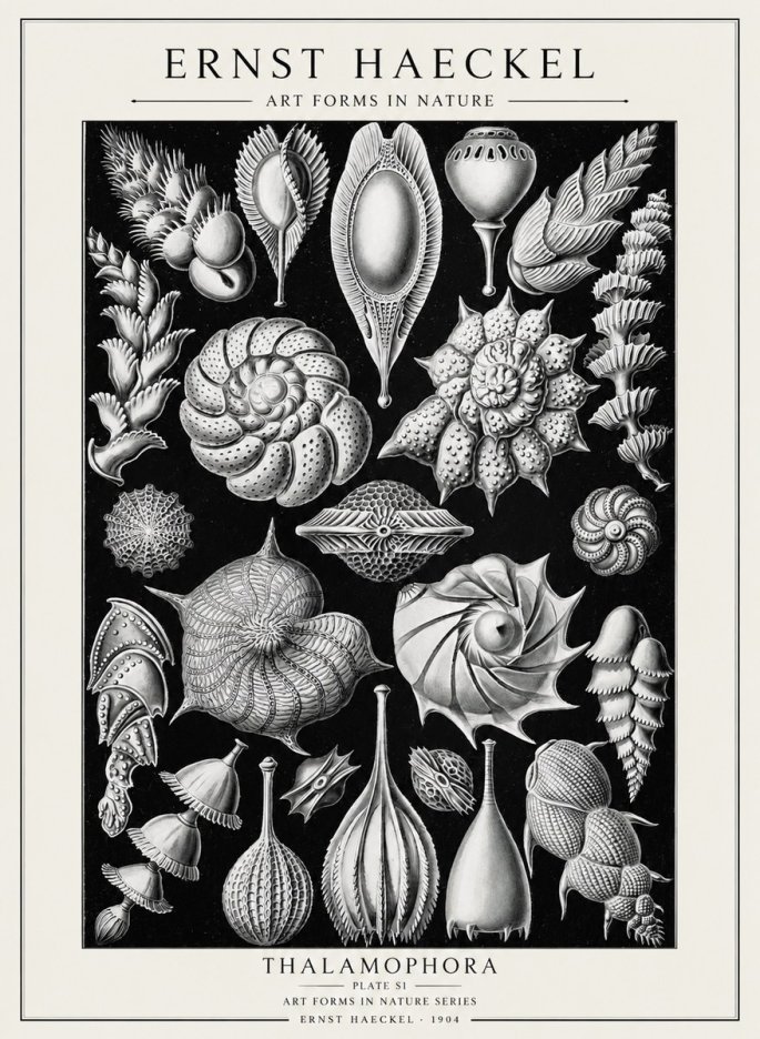 Ernst Haeckel Thalamophora No2 - Plakát