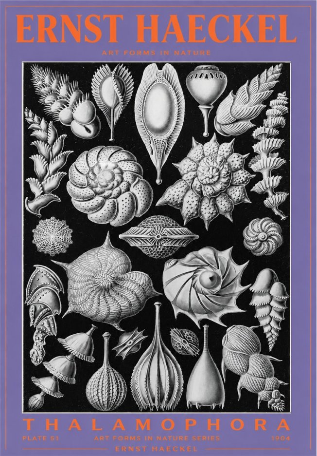 Ernst Haeckel Thalamophora No3 - Plakát
