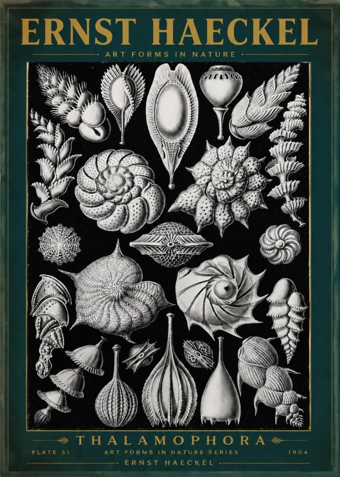 Ernst Haeckel Thalamophora No5 - Plakát