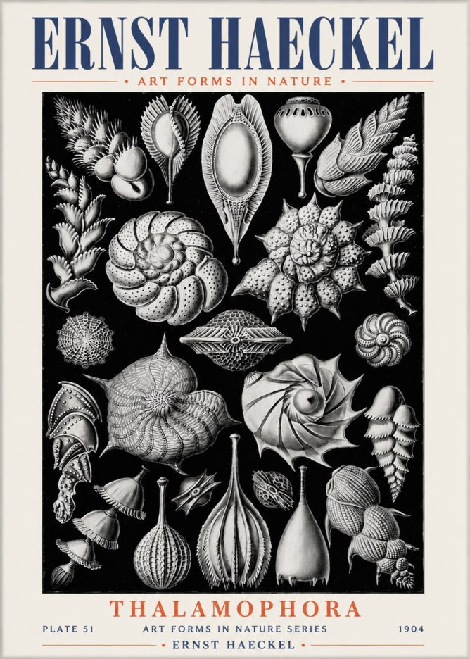 Ernst Haeckel Thalamophora No6 - Plakát