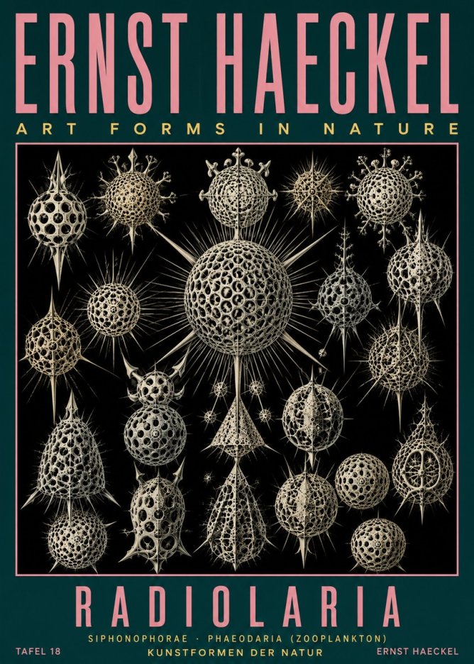 Ernst Haeckel Radiolaria No5 - Plakát
