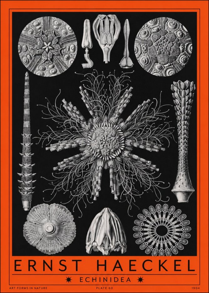 Ernst Haeckel Echinidea Sea Urchins No2 - Plakát